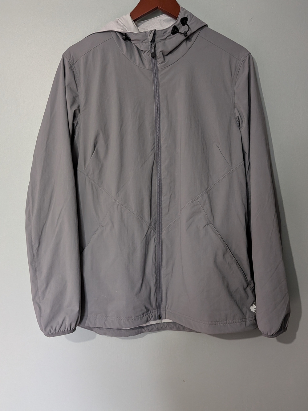 WindRiver No Fly Zone Men's Grey Lightweight Hooded Windbreaker Jacket